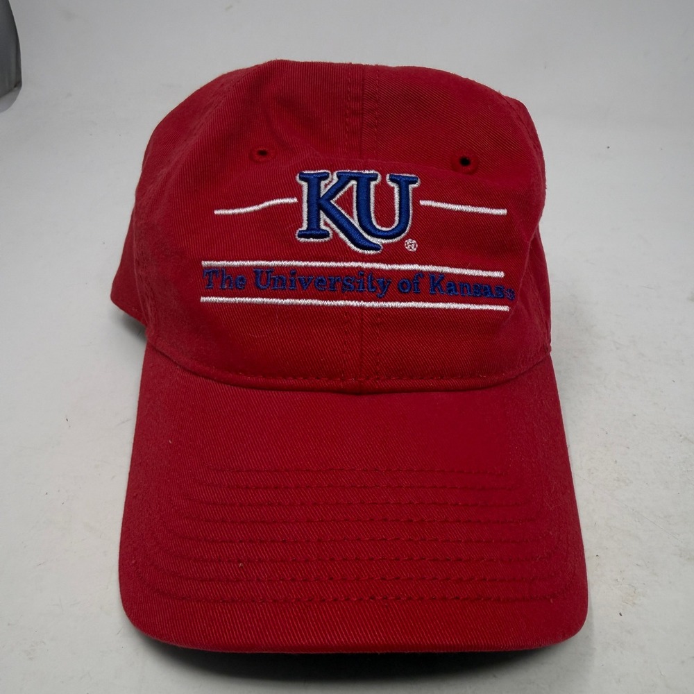 Kansas Hat Mens OSFM Red NCAA Basketball The Game EUC